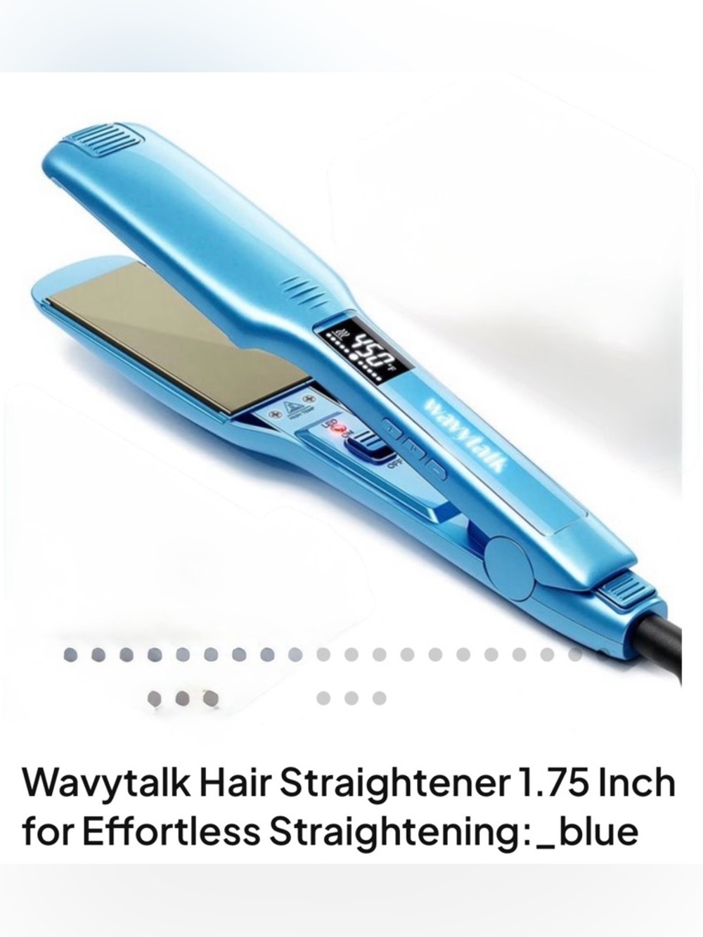 Blue 1.75" Hair Straightener - Professional Flat Iron WAVY TALK
